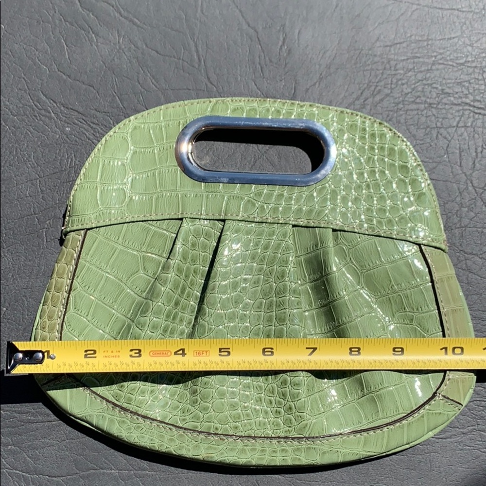 Nine West Crocodile Green Clutch Purse